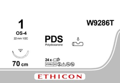 PDS II фіолетовий 70CM M4 USP1 одна голка OS-4, тип зворотньо-ріжуча Reverse Cutting, 22мм, 1/2 кола